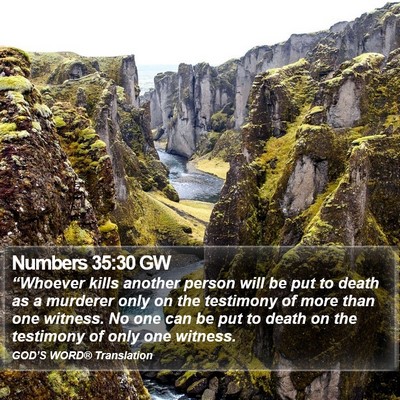Numbers 35:30 GW Bible Verse Image