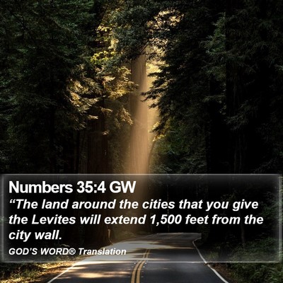 Numbers 35:4 GW Bible Verse Image