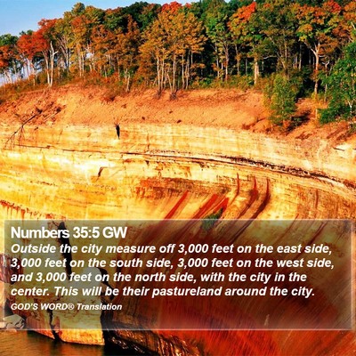 Numbers 35:5 GW Bible Verse Image