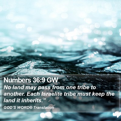 Numbers 36:9 GW Bible Verse Image