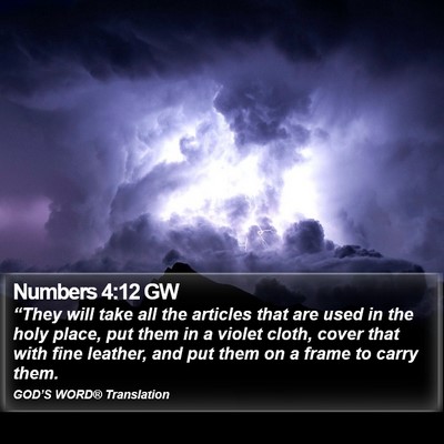 Numbers 4:12 GW Bible Verse Image