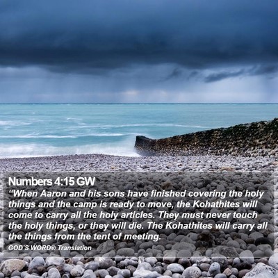 Numbers 4:15 GW Bible Verse Image