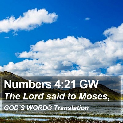 Numbers 4:21 GW Bible Verse Image