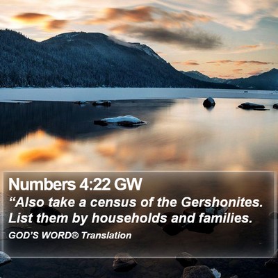Numbers 4:22 GW Bible Verse Image