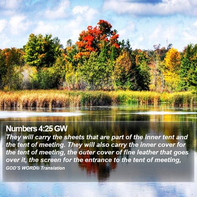 Numbers 4:25 GW Bible Verse Image