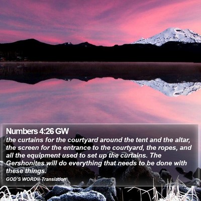 Numbers 4:26 GW Bible Verse Image