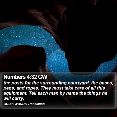 Numbers 4:32 GW Bible Verse Image