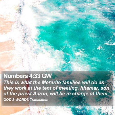 Numbers 4:33 GW Bible Verse Image