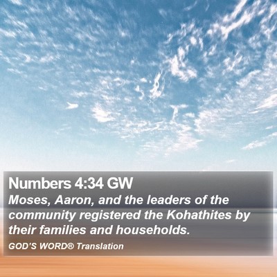Numbers 4:34 GW Bible Verse Image