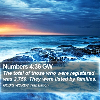 Numbers 4:36 GW Bible Verse Image