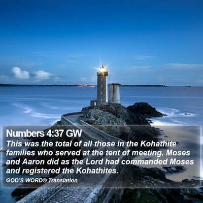 Numbers 4:37 GW Bible Verse Image