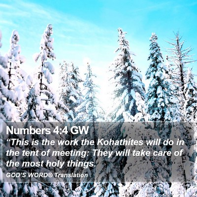 Numbers 4:4 GW Bible Verse Image