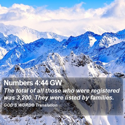 Numbers 4:44 GW Bible Verse Image
