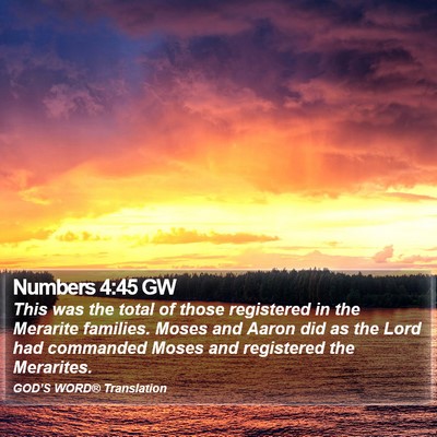 Numbers 4:45 GW Bible Verse Image