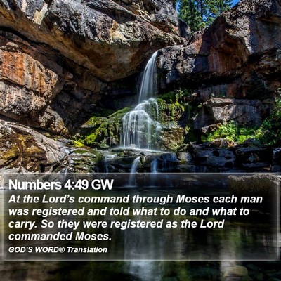 Numbers 4:49 GW Bible Verse Image