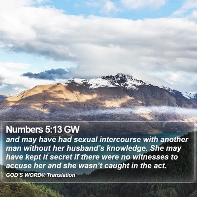 Numbers 5:13 GW Bible Verse Image