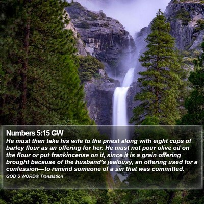 Numbers 5:15 GW Bible Verse Image