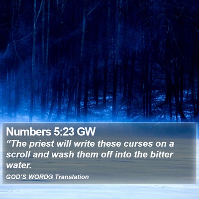 Numbers 5:23 GW Bible Verse Image