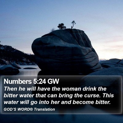 Numbers 5:24 GW Bible Verse Image