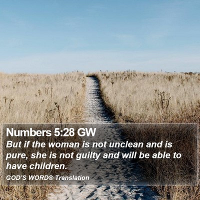 Numbers 5:28 GW Bible Verse Image
