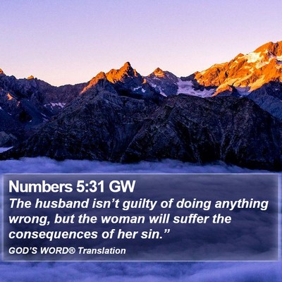 Numbers 5:31 GW Bible Verse Image