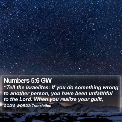 Numbers 5:6 GW Bible Verse Image