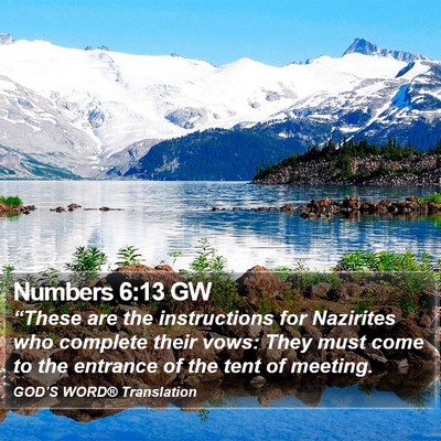 Numbers 6:13 GW Bible Verse Image