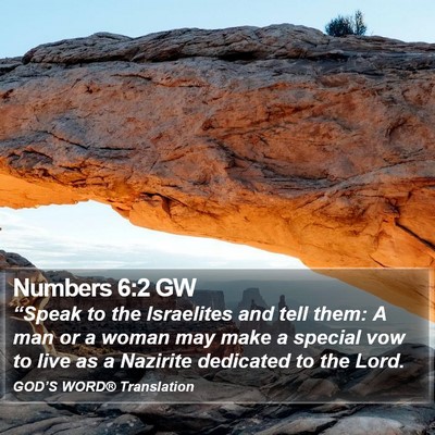 Numbers 6:2 GW Bible Verse Image