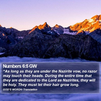 Numbers 6:5 GW Bible Verse Image