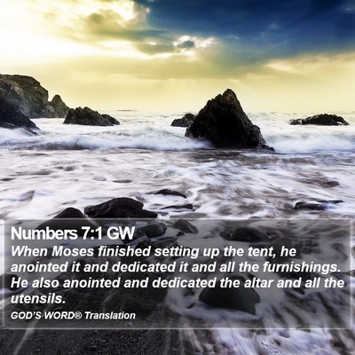 Numbers 7:1 GW Bible Verse Image