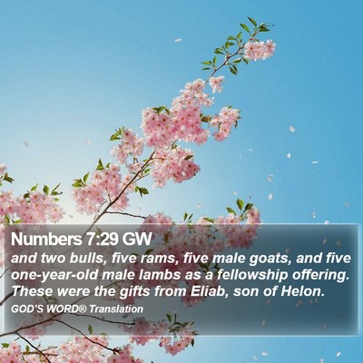 Numbers 7:29 GW Bible Verse Image