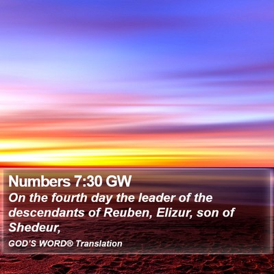 Numbers 7:30 GW Bible Verse Image