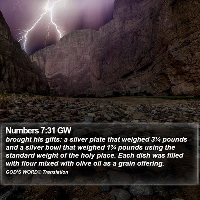 Numbers 7:31 GW Bible Verse Image