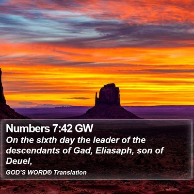 Numbers 7:42 GW Bible Verse Image