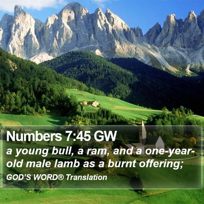 Numbers 7:45 GW Bible Verse Image