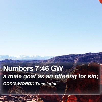 Numbers 7:46 GW Bible Verse Image