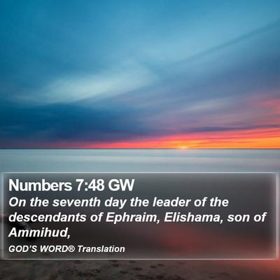 Numbers 7:48 GW Bible Verse Image