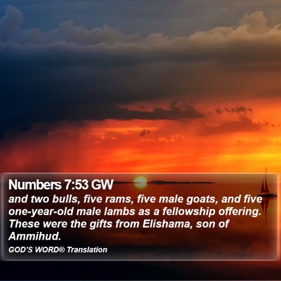 Numbers 7:53 GW Bible Verse Image