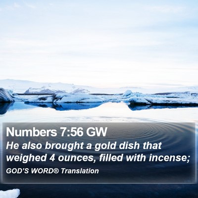 Numbers 7:56 GW Bible Verse Image