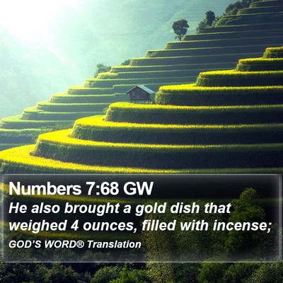 Numbers 7:68 GW Bible Verse Image