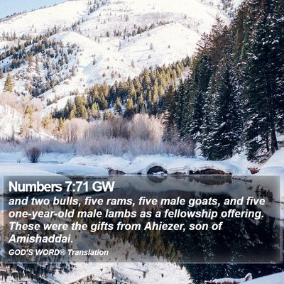 Numbers 7:71 GW Bible Verse Image