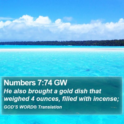 Numbers 7:74 GW Bible Verse Image