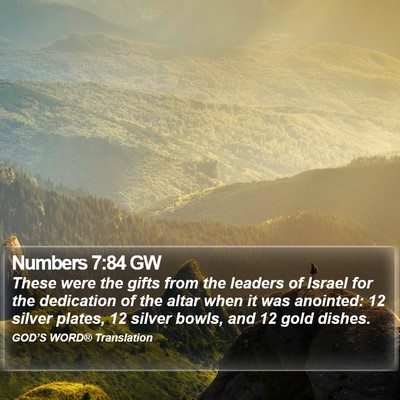 Numbers 7:84 GW Bible Verse Image