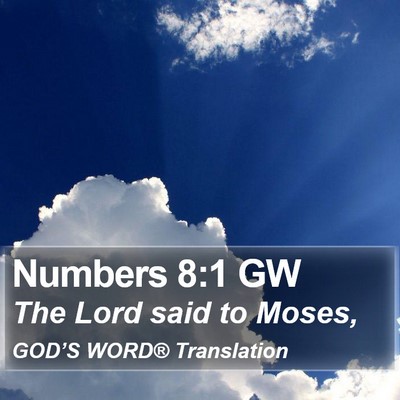 Numbers 8:1 GW Bible Verse Image