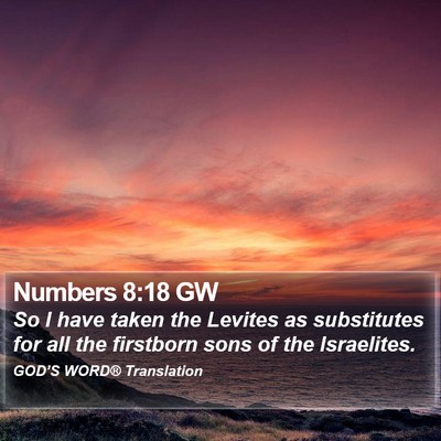 Numbers 8:18 GW Bible Verse Image