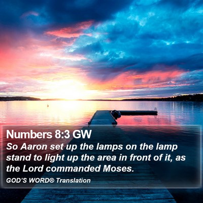 Numbers 8:3 GW Bible Verse Image