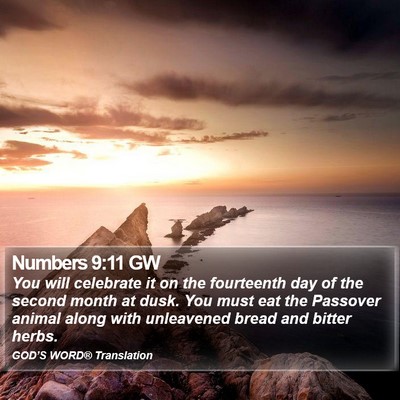 Numbers 9:11 GW Bible Verse Image