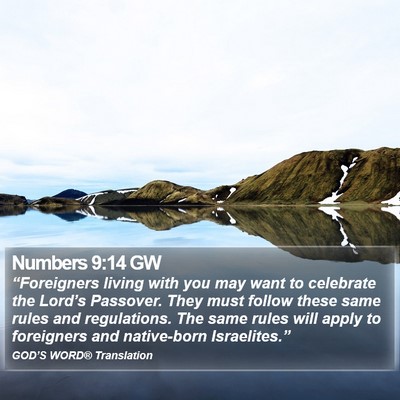 Numbers 9:14 GW Bible Verse Image