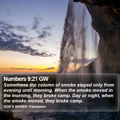 Numbers 9:21 GW Bible Verse Image