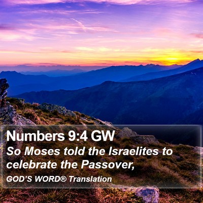Numbers 9:4 GW Bible Verse Image